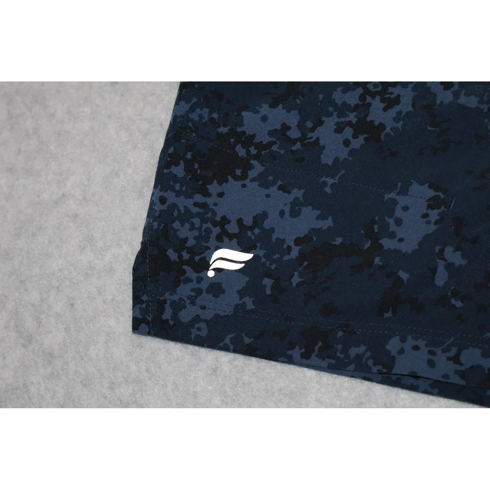 Fabletics Lined Gym Shorts Mens Medium Blue Camo 5